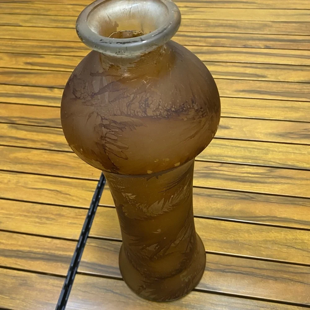 Vidrios San Miguel Glass Vase Gala Bottle Handmade in Spain Recycled Glassware